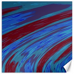 Swish Blue Red Abstract Canvas 12  X 12   by BrightVibesDesign