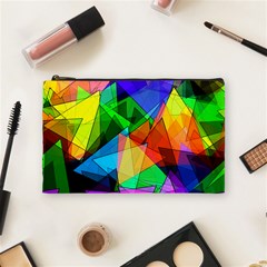 Colorful Triangles                                                                  Cosmetic Bag by LalyLauraFLM