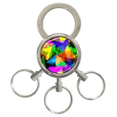 Colorful Triangles                                                                  			3-ring Key Chain by LalyLauraFLM