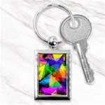 Colorful triangles                                                                  			Key Chain (Rectangle) Front