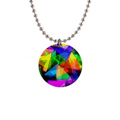 Colorful Triangles                                                                  			1  Button Necklace by LalyLauraFLM