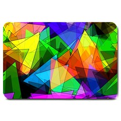 Colorful Triangles                                                                  			large Doormat by LalyLauraFLM