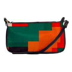 Rectangles And Squares  In Retro Colors                                                                   			shoulder Clutch Bag by LalyLauraFLM