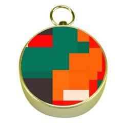 Rectangles And Squares  In Retro Colors                                                                   			gold Compass by LalyLauraFLM