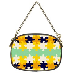 Puzzle Pieces                                                                     	chain Purse (two Sides) by LalyLauraFLM