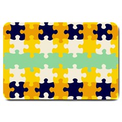 Puzzle Pieces                                                                     			large Doormat by LalyLauraFLM