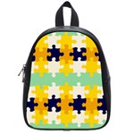 Puzzle pieces                                                                     			School Bag (Small) Front