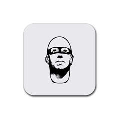 Baldhead Hero Comic Illustration Rubber Coaster (square)  by dflcprints