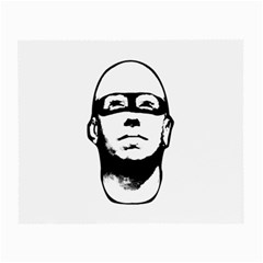 Baldhead Hero Comic Illustration Small Glasses Cloth by dflcprints