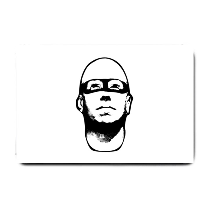 Baldhead Hero Comic Illustration Small Doormat 