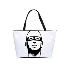 Baldhead Hero Comic Illustration Shoulder Handbags by dflcprints