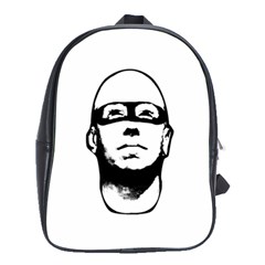 Baldhead Hero Comic Illustration School Bags(large)  by dflcprints