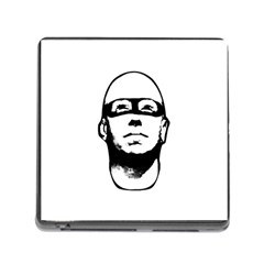 Baldhead Hero Comic Illustration Memory Card Reader (square) by dflcprints