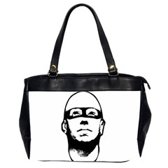 Baldhead Hero Comic Illustration Office Handbags (2 Sides)  by dflcprints