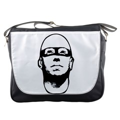 Baldhead Hero Comic Illustration Messenger Bags by dflcprints