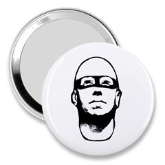 Baldhead Hero Comic Illustration 3  Handbag Mirrors by dflcprints