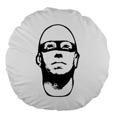 Baldhead Hero Comic Illustration Large 18  Premium Round Cushions by dflcprints