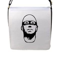 Baldhead Hero Comic Illustration Flap Messenger Bag (l)  by dflcprints