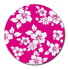 Pink Hawaiian Round Mousepads by AlohaStore