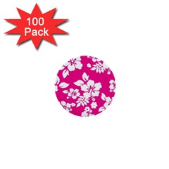 Pink Hawaiian 1  Mini Buttons (100 Pack) 