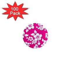 Pink Hawaiian 1  Mini Magnets (100 Pack) 