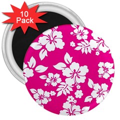 Pink Hawaiian 3  Magnets (10 Pack) 