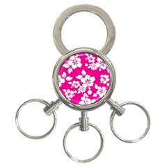 Pink Hawaiian 3-ring Key Chains