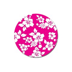 Pink Hawaiian Magnet 3  (round)