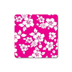 Pink Hawaiian Square Magnet