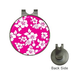 Pink Hawaiian Hat Clips With Golf Markers