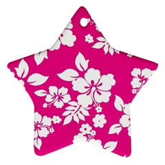 Pink Hawaiian Star Ornament (two Sides) 