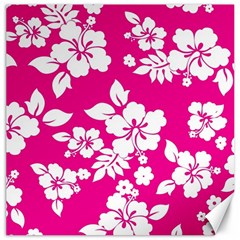 Pink Hawaiian Canvas 12  X 12  