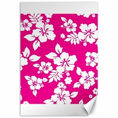 Pink Hawaiian Canvas 12  X 18  