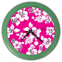 Pink Hawaiian Color Wall Clocks