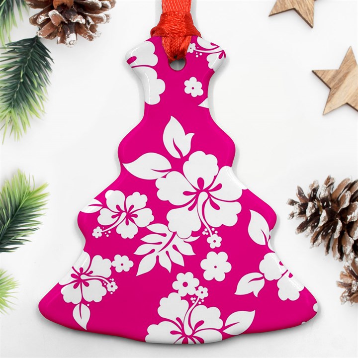 Pink Hawaiian Ornament (Christmas Tree)