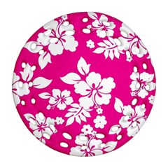 Pink Hawaiian Round Filigree Ornament (2side) by AlohaStore