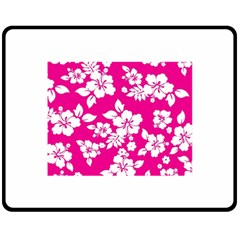 Pink Hawaiian Double Sided Fleece Blanket (medium) 