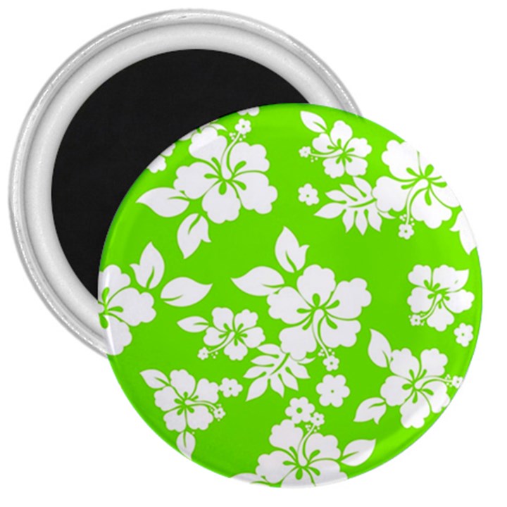 Lime Hawaiian 3  Magnets