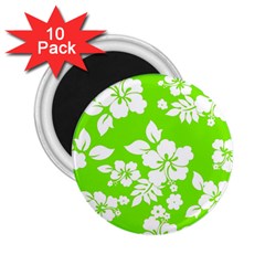 Lime Hawaiian 2 25  Magnets (10 Pack)  by AlohaStore