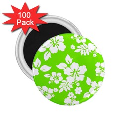 Lime Hawaiian 2 25  Magnets (100 Pack) 