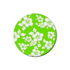 Lime Hawaiian Rubber Round Coaster (4 Pack) 