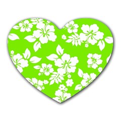 Lime Hawaiian Heart Mousepads by AlohaStore