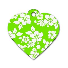 Lime Hawaiian Dog Tag Heart (two Sides) by AlohaStore