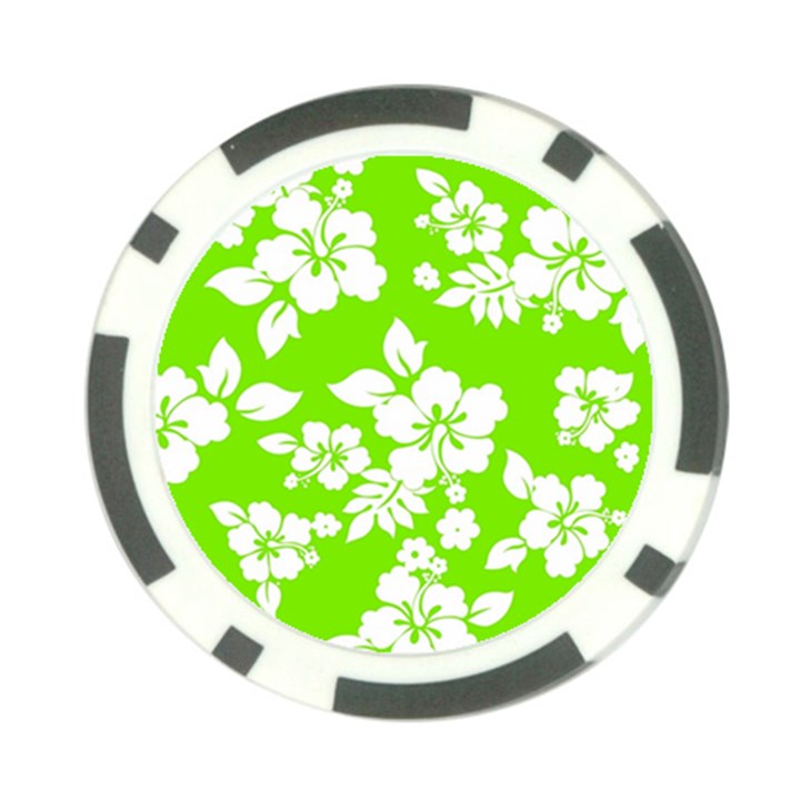 Lime Hawaiian Poker Chip Card Guards