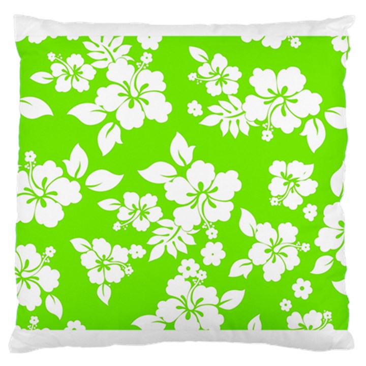 Lime Hawaiian Large Cushion Case (One Side)