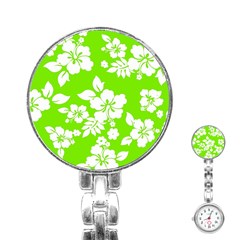 Lime Hawaiian Stainless Steel Nurses Watch by AlohaStore