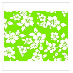 Lime Hawaiian Large Satin Scarf (square)