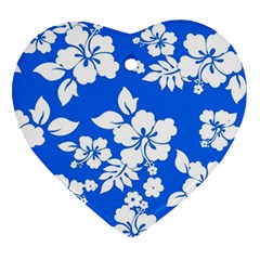 Blue Hawaiian Ornament (heart)  by AlohaStore