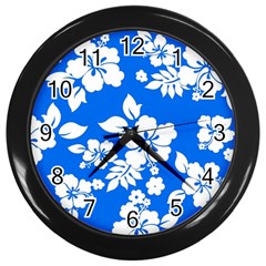 Blue Hawaiian Wall Clocks (black)