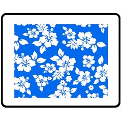 Blue Hawaiian Fleece Blanket (medium)  by AlohaStore